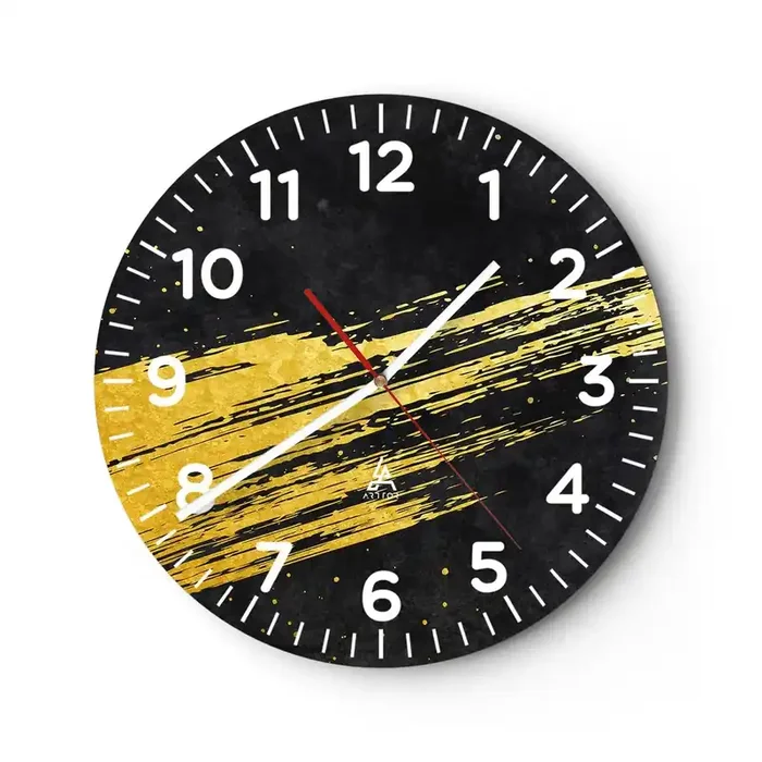 Reloj de pared – Reloj de vidrio – Saltar al hiperespacio – 40×40 cm