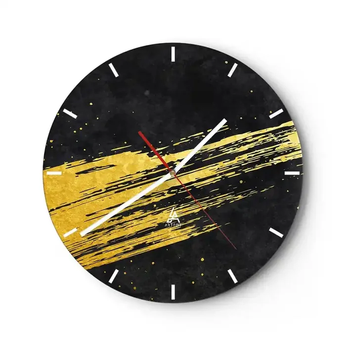 Reloj de pared – Reloj de vidrio – Saltar al hiperespacio – 40×40 cm