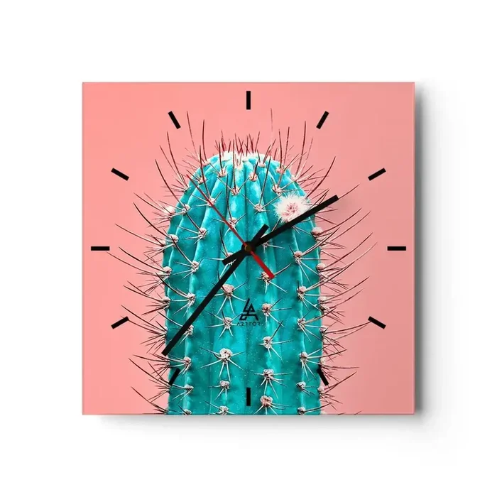 Reloj de pared – Reloj de vidrio – Se mira, pero no se toca – 40×40 cm