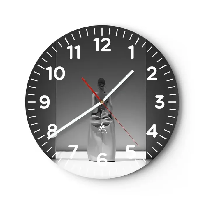 Reloj de pared – Reloj de vidrio – Sencillez refinada – 30×30 cm