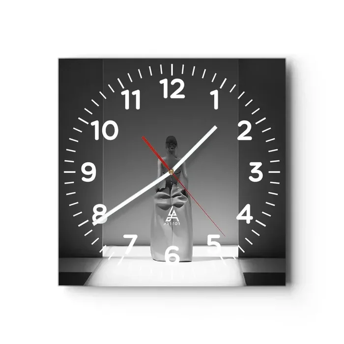 Reloj de pared – Reloj de vidrio – Sencillez refinada – 30×30 cm