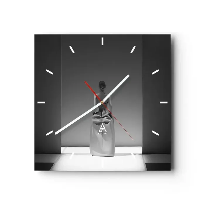 Reloj de pared – Reloj de vidrio – Sencillez refinada – 40×40 cm