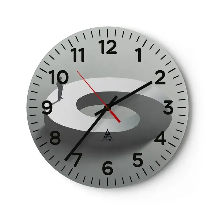 Reloj de pared – Reloj de vidrio – Ser sabio no es una labor sencilla – 30×30 cm