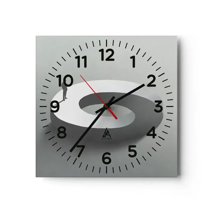 Reloj de pared – Reloj de vidrio – Ser sabio no es una labor sencilla – 30×30 cm