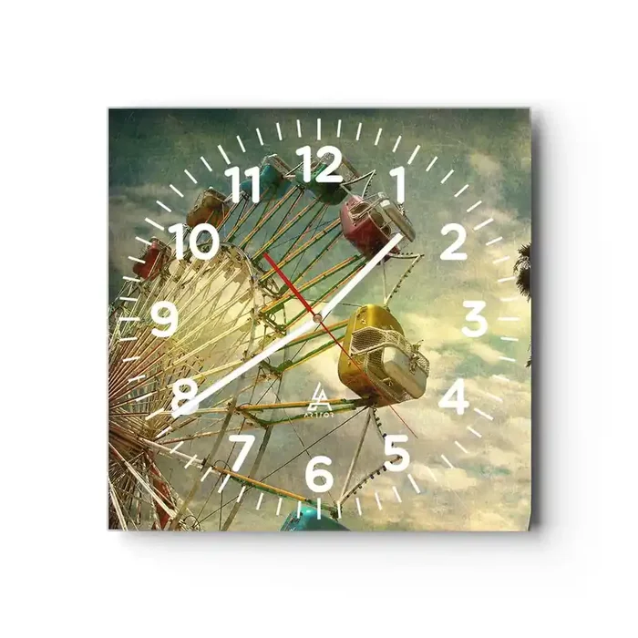 Reloj de pared – Reloj de vidrio – Será, será un día estupendo…. – 40×40 cm