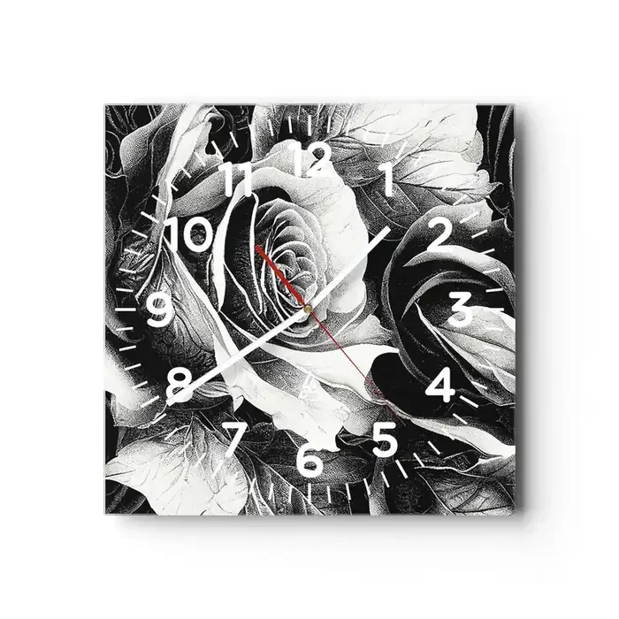 Reloj de pared – Reloj de vidrio – Siempre como una reina – 30×30 cm