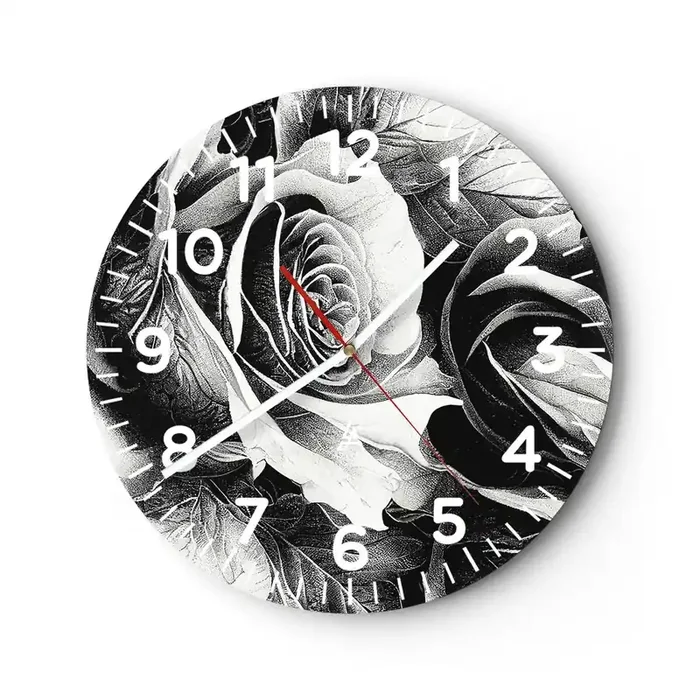 Reloj de pared – Reloj de vidrio – Siempre como una reina – 30×30 cm