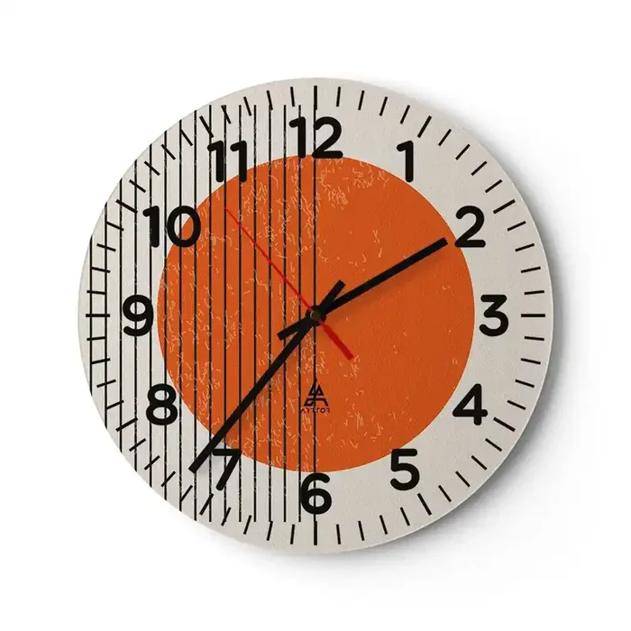 Reloj de pared – Reloj de vidrio – Siempre el sol – 40×40 cm