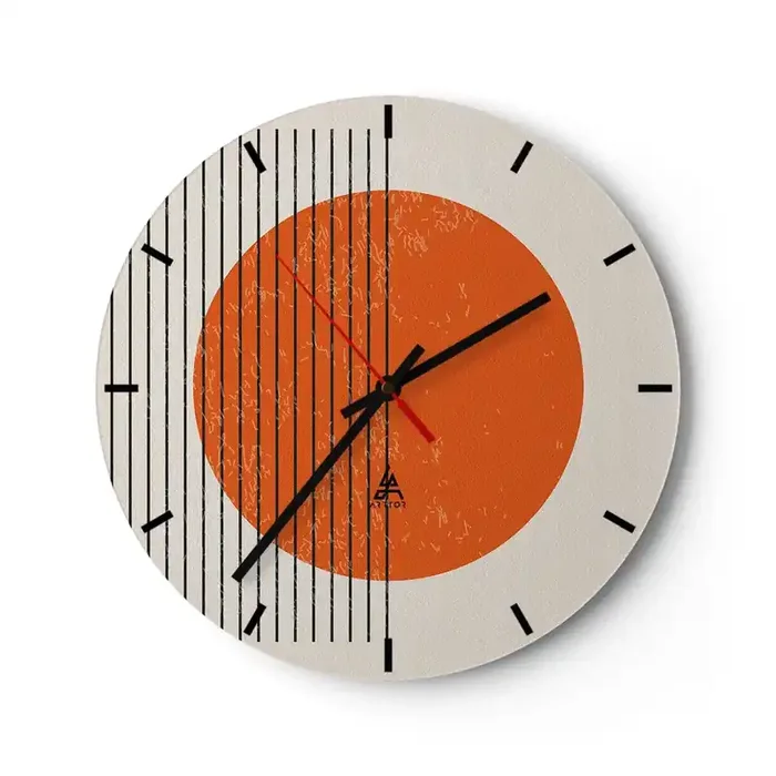 Reloj de pared – Reloj de vidrio – Siempre el sol – 40×40 cm