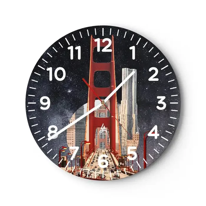 Reloj de pared – Reloj de vidrio – Siempre en el centro – 30×30 cm