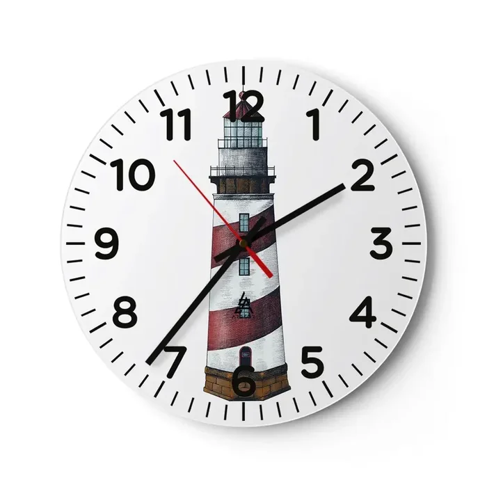 Reloj de pared – Reloj de vidrio – Siempre en guardia – 40×40 cm