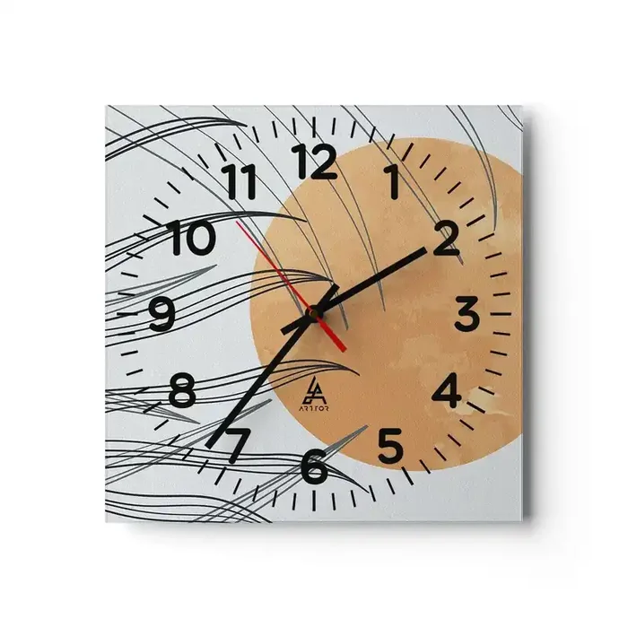 Reloj de pared – Reloj de vidrio – Siempre hacia el sol – 30×30 cm