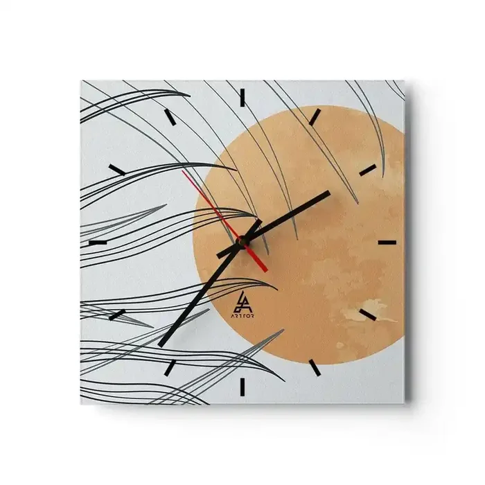 Reloj de pared – Reloj de vidrio – Siempre hacia el sol – 40×40 cm