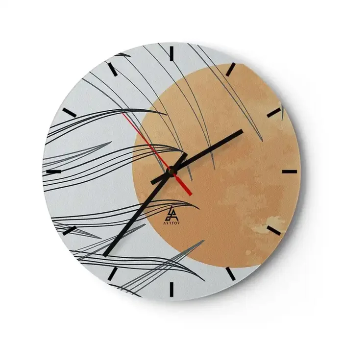 Reloj de pared – Reloj de vidrio – Siempre hacia el sol – 40×40 cm
