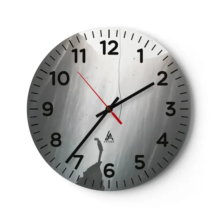 Reloj de pared – Reloj de vidrio – Siempre hay una salida – 30×30 cm