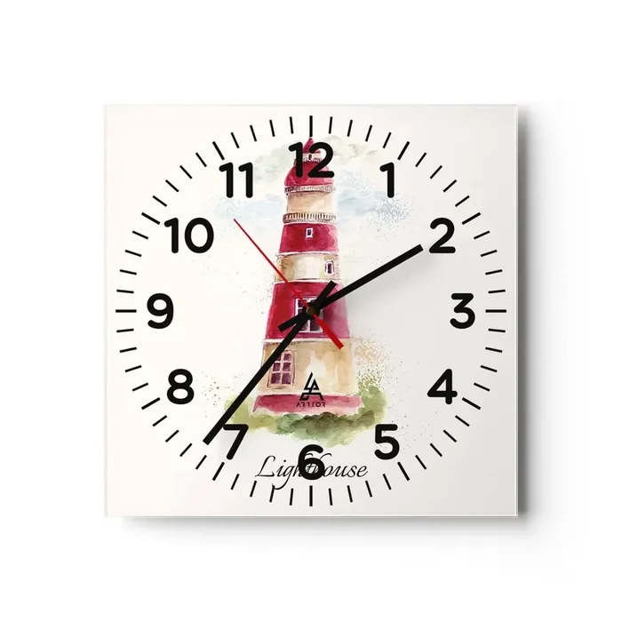 Reloj de pared – Reloj de vidrio – Siempre observando – 40×40 cm
