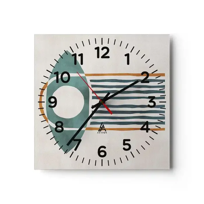 Reloj de pared – Reloj de vidrio – Signos y rituales – 30×30 cm
