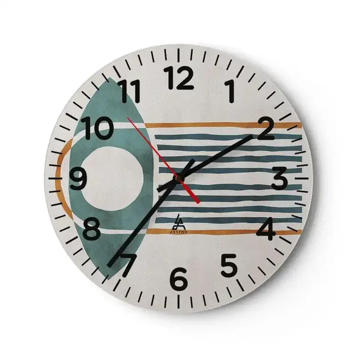 Reloj de pared – Reloj de vidrio – Signos y rituales – 30×30 cm