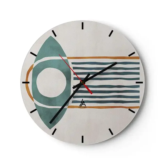 Reloj de pared – Reloj de vidrio – Signos y rituales – 40×40 cm