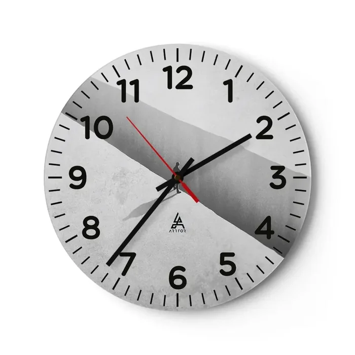 Reloj de pared – Reloj de vidrio – Sin un destino claro – 40×40 cm
