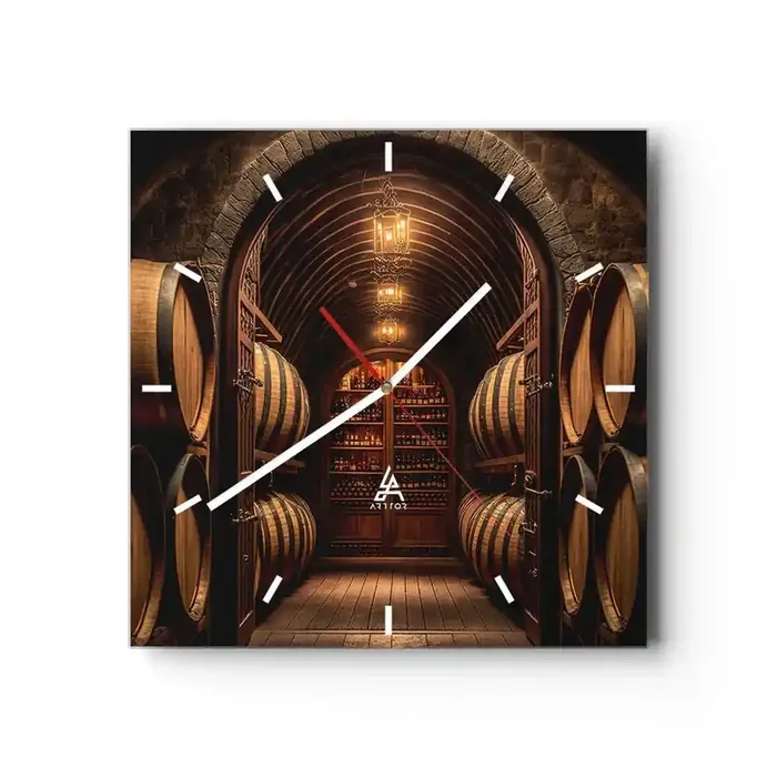 Reloj de pared – Reloj de vidrio – Sótano atmosférico – 40×40 cm