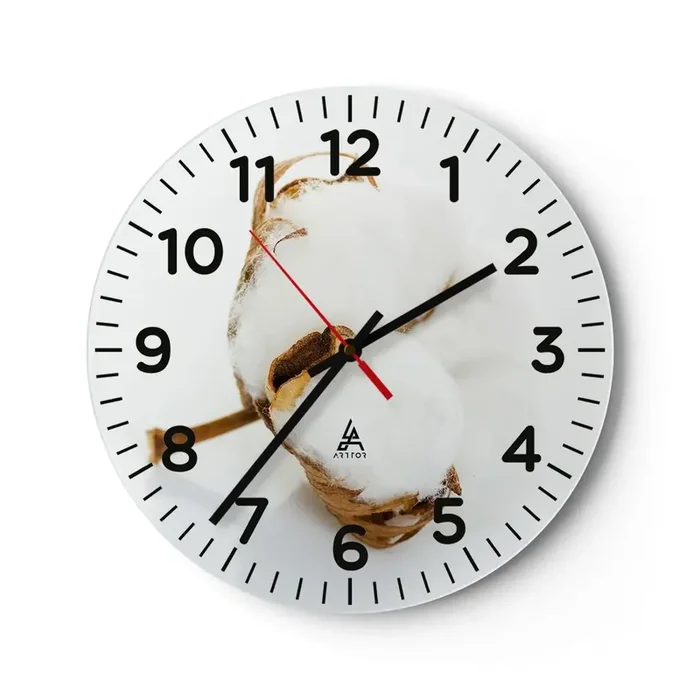 Reloj de pared – Reloj de vidrio – Suave por naturaleza – 30×30 cm