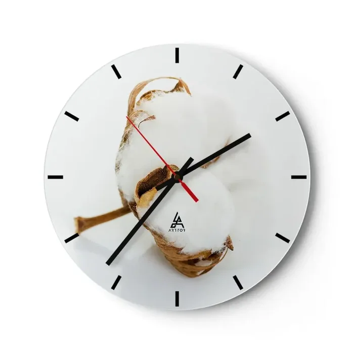 Reloj de pared – Reloj de vidrio – Suave por naturaleza – 40×40 cm