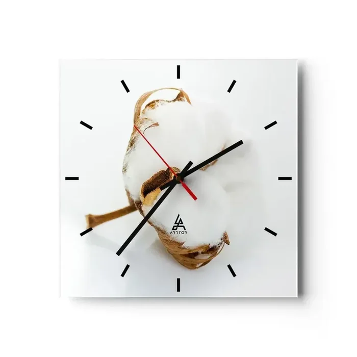 Reloj de pared – Reloj de vidrio – Suave por naturaleza – 40×40 cm