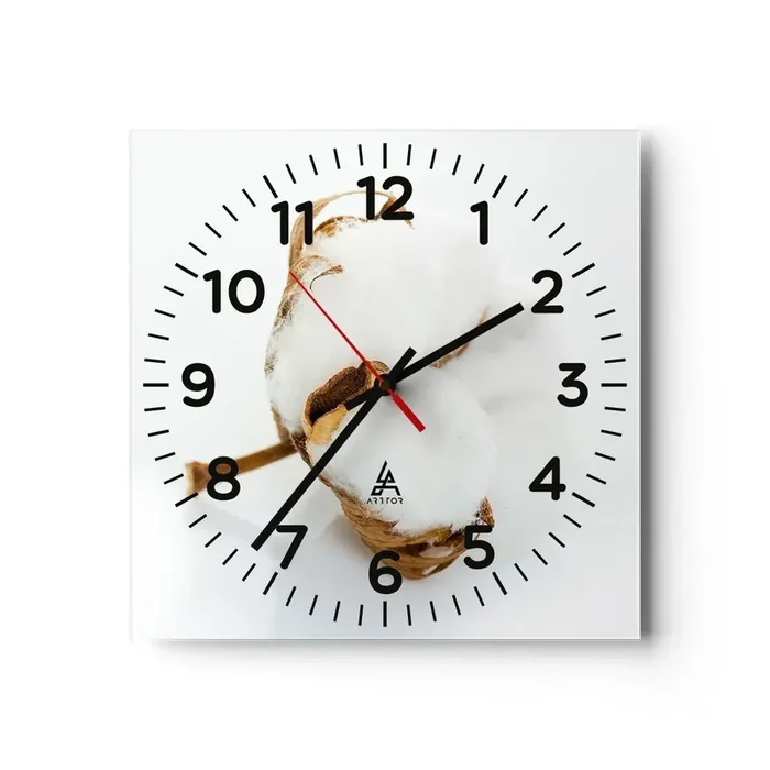 Reloj de pared – Reloj de vidrio – Suave por naturaleza – 40×40 cm