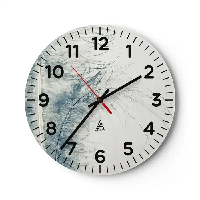 Reloj de pared – Reloj de vidrio – Susurro de la naturaleza – 30×30 cm