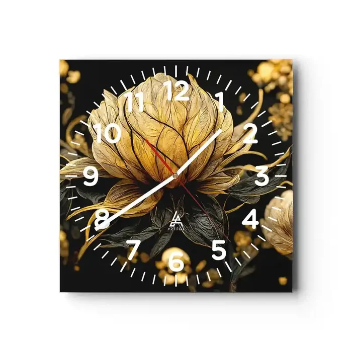 Reloj de pared – Reloj de vidrio – Sutil fragilidad – 40×40 cm