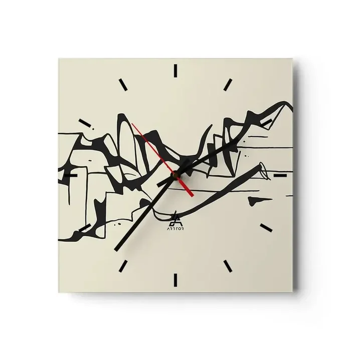 Reloj de pared – Reloj de vidrio – Tal vez sea un paisaje – 40×40 cm