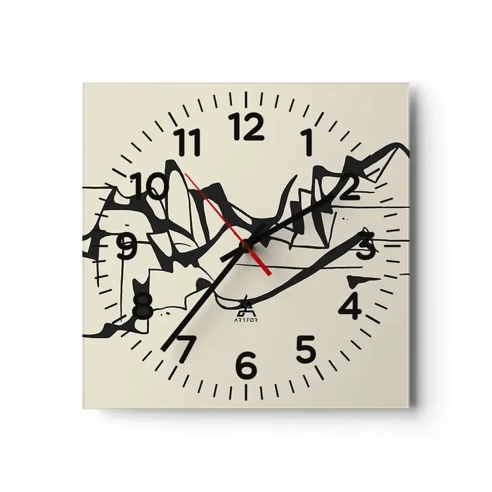 Reloj de pared – Reloj de vidrio – Tal vez sea un paisaje – 40×40 cm