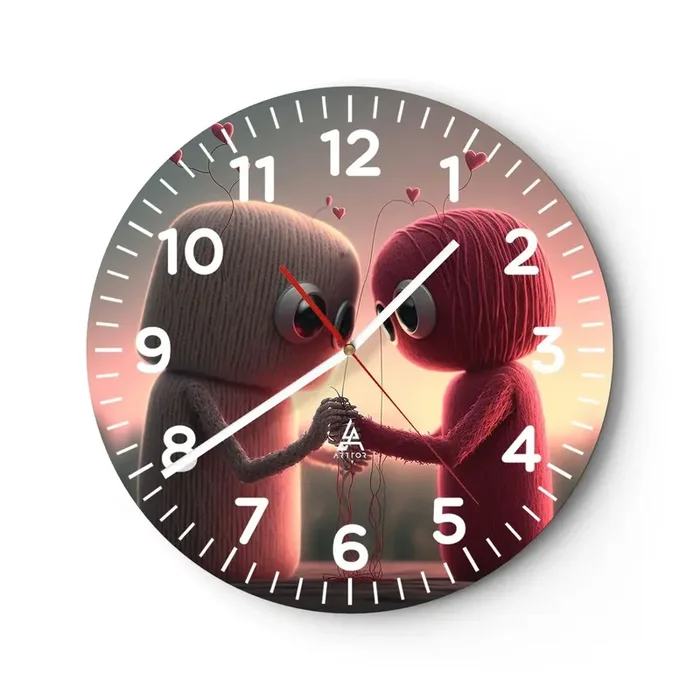 Reloj de pared – Reloj de vidrio – Todo el mundo puede amar – 40×40 cm