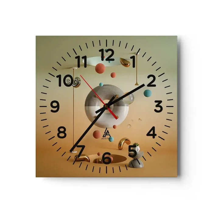 Reloj de pared – Reloj de vidrio – Todo puede suceder – 40×40 cm