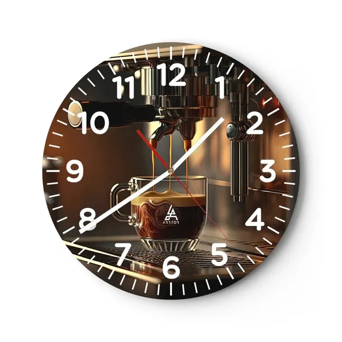 Reloj de pared – Reloj de vidrio – Un brebaje sensual – 30×30 cm