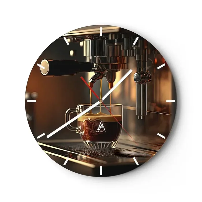 Reloj de pared – Reloj de vidrio – Un brebaje sensual – 40×40 cm
