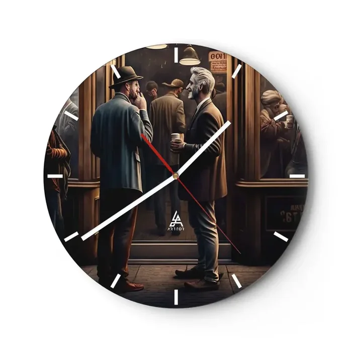 Reloj de pared – Reloj de vidrio – Un buen momento del día – 40×40 cm