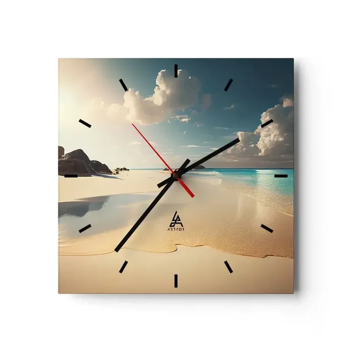 Reloj de pared – Reloj de vidrio – Un día de ensueño – 40×40 cm
