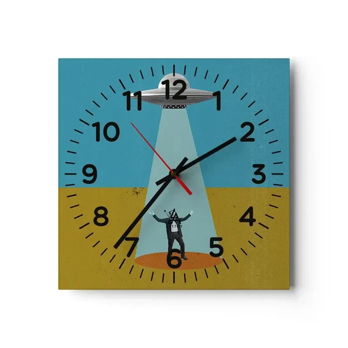 Reloj de pared – Reloj de vidrio – Un encuentro cercano – 30×30 cm
