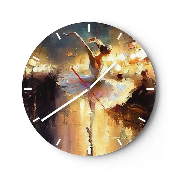 Reloj de pared – Reloj de vidrio – Un milagro en la calle – 40×40 cm