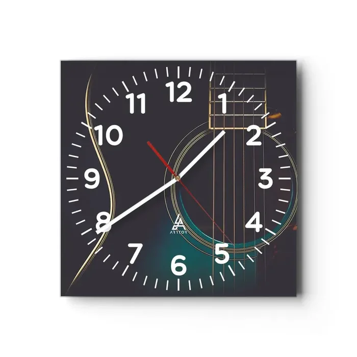 Reloj de pared – Reloj de vidrio – Un momento antes de que suene – 30×30 cm