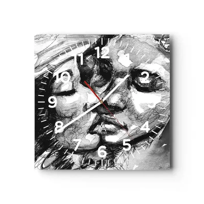 Reloj de pared – Reloj de vidrio – Un momento tierno – 30×30 cm