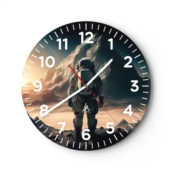 Reloj de pared – Reloj de vidrio – Un nuevo reto – 30×30 cm