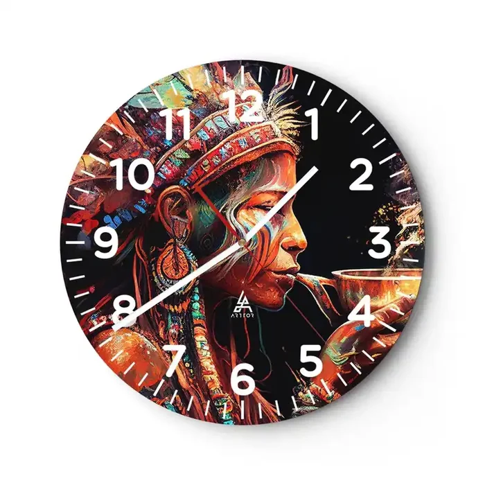 Reloj de pared – Reloj de vidrio – Un ritual mágico – 30×30 cm