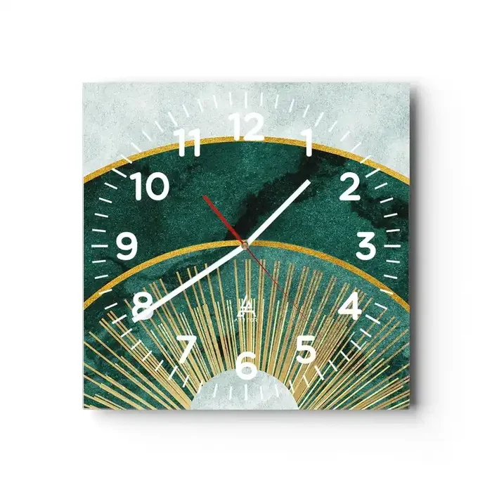Reloj de pared – Reloj de vidrio – Un sistema solar diferente – 30×30 cm