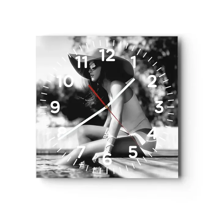 Reloj de pared – Reloj de vidrio – Un sueño de verano – 40×40 cm
