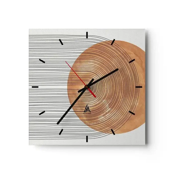 Reloj de pared – Reloj de vidrio – Una composición soleada – 40×40 cm