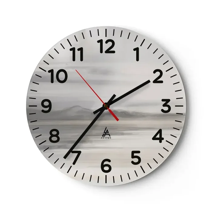 Reloj de pared – Reloj de vidrio – Una distancia reflexiva – 40×40 cm