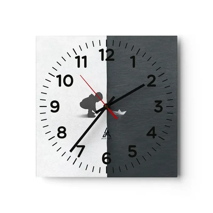 Reloj de pared – Reloj de vidrio – Una gran expedición náutica – 30×30 cm